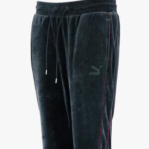 PUMA Women's Velour Black Joggers Size XL